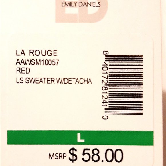 Emily Daniels | La Rouge | Red Sweater and Scarf - Picture 4 of 5